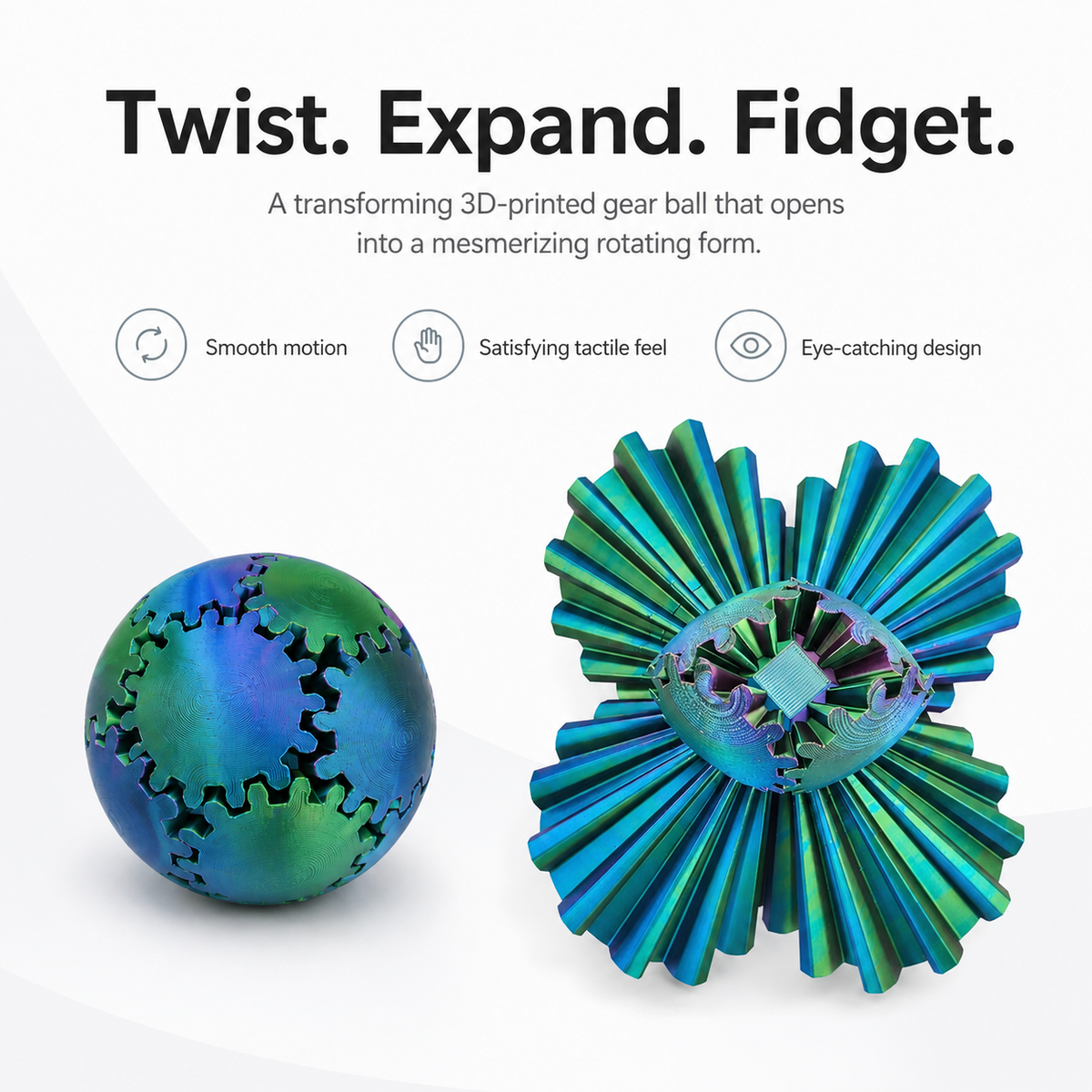 The Little Ball You Won’t Want to Put Down – 3D Transforming Gear Fidget Toy