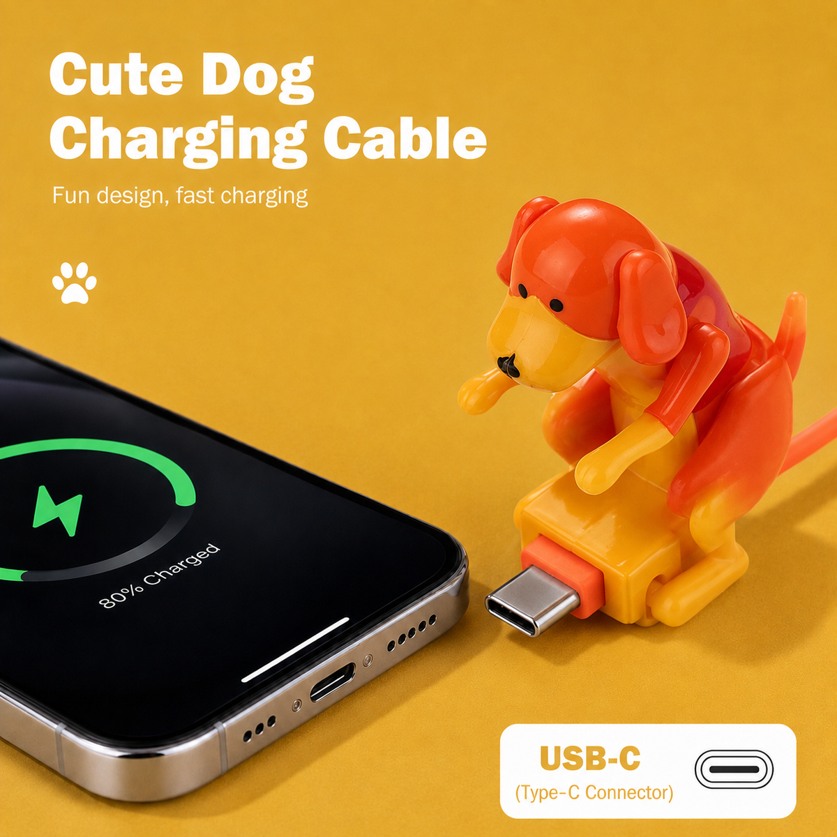 Cute Dog Charging Cable