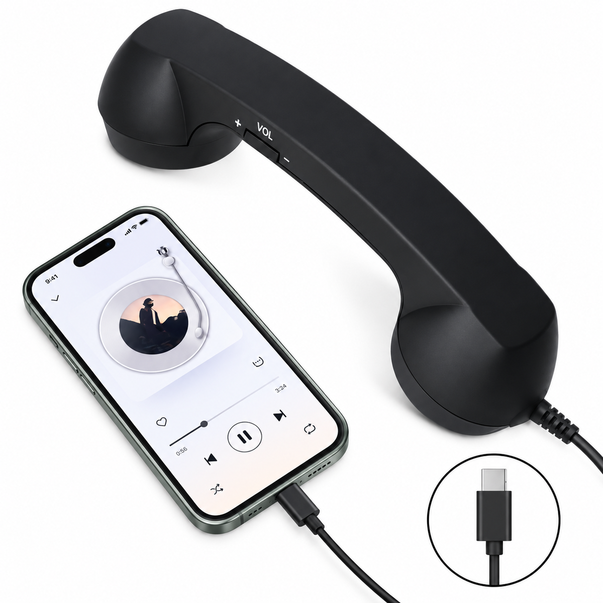 Retro Phone Handset for Smartphones&Bring back the retro phone vibe