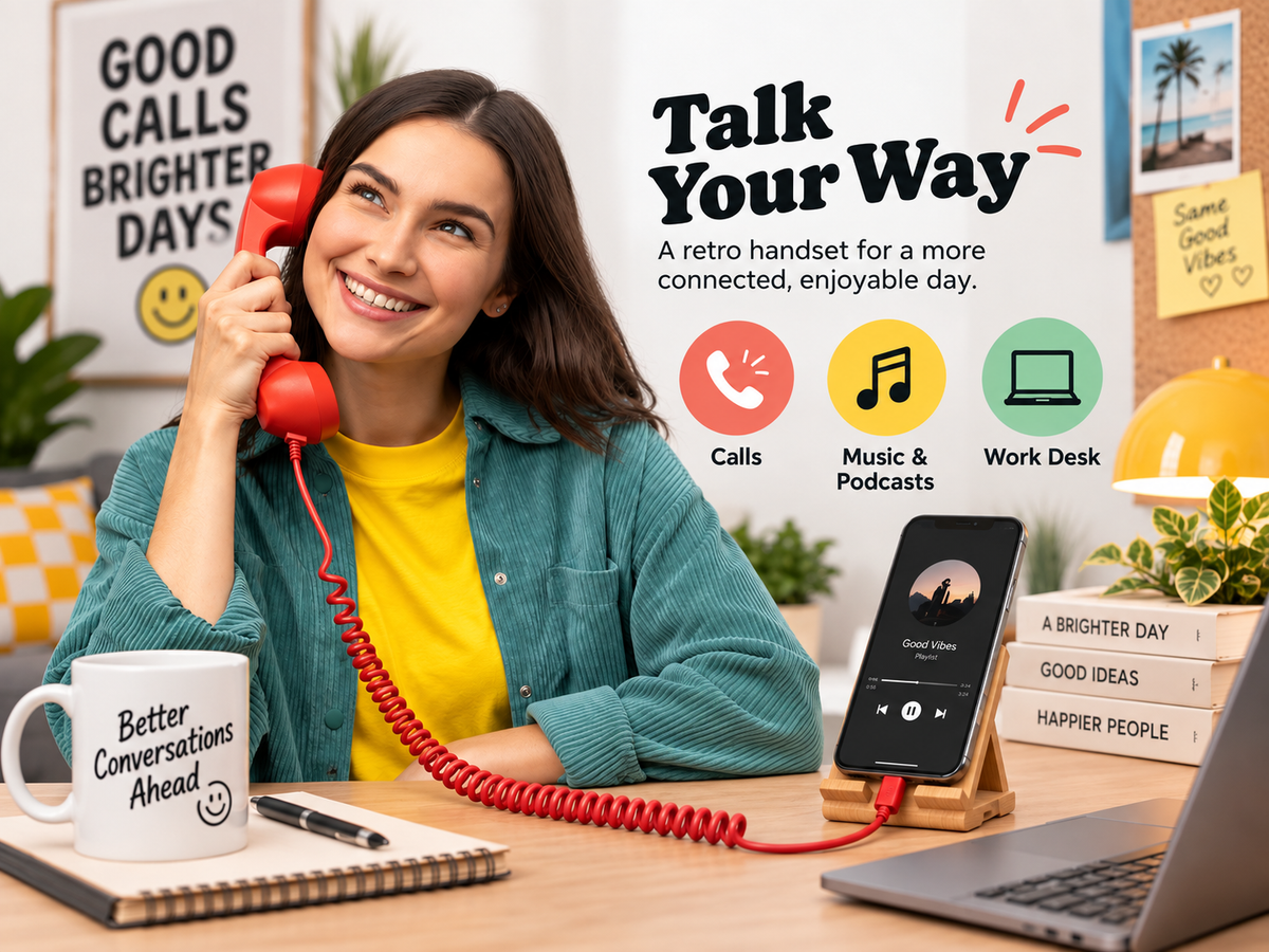 Retro Phone Handset for Smartphones&Bring back the retro phone vibe