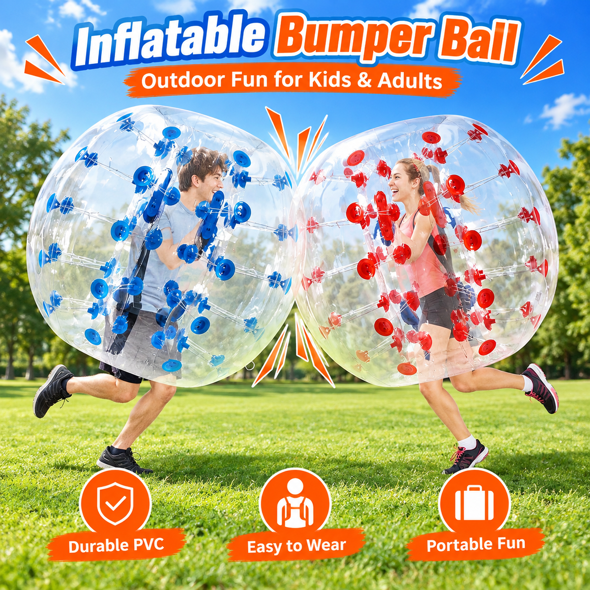 Bump, Laugh & Play – Inflatable Bubble Bumper Ball for Outdoor Fun