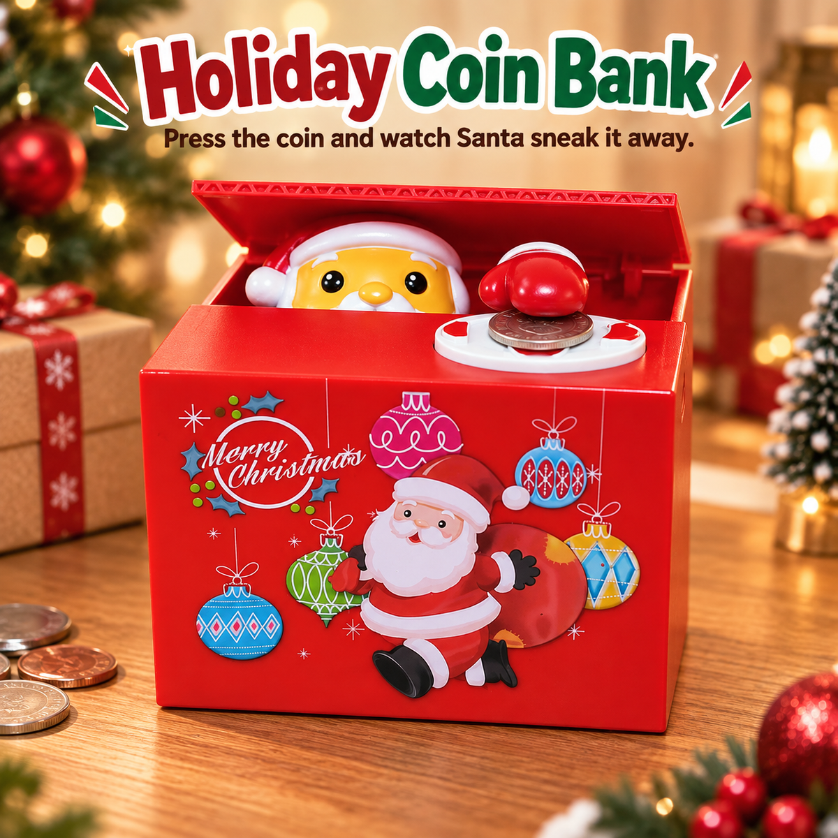 Mischief Coin Bank – Interactive Coin-Stealing Piggy Bank, Fun Gift for Kids & Families