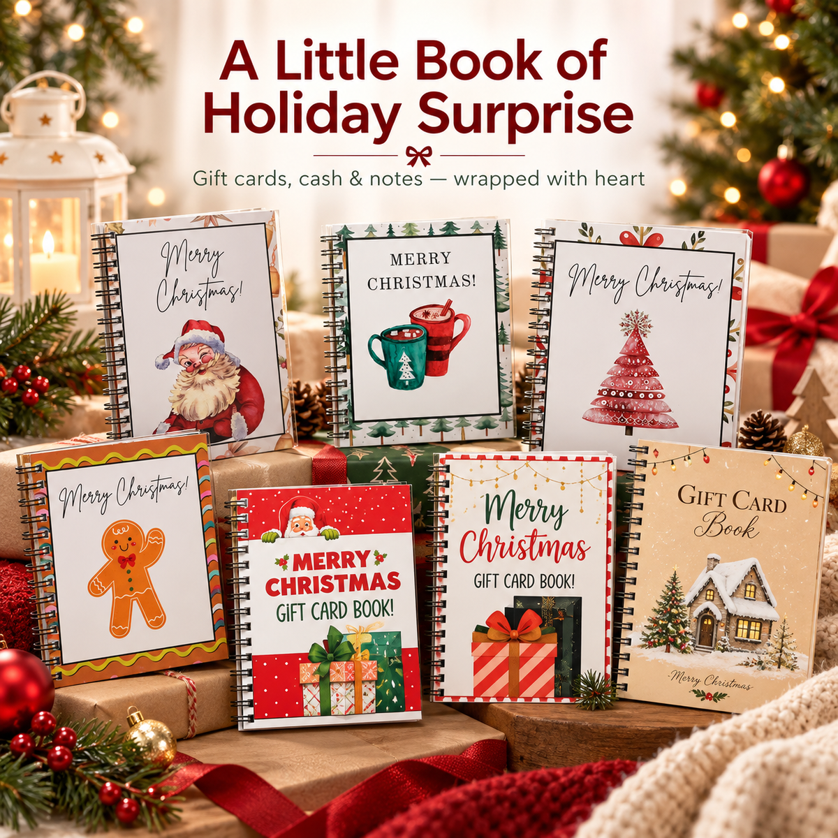 A Little Book of Christmas Surprises – Gift Card, Cash & Note Keepsake Book