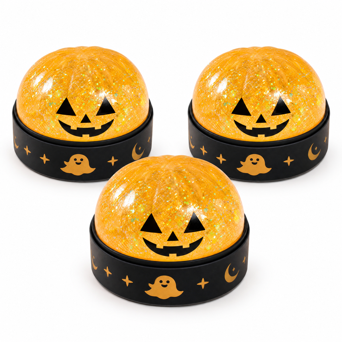 Squish the Spooks! Halloween Glitter Dome Stress-Relief Toy