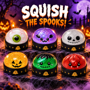 Squish the Spooks! Halloween Glitter Dome Stress-Relief Toy