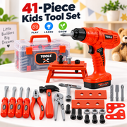 Kids Pretend Tool Set with Electric Drill – Little Builder Role Play Kit