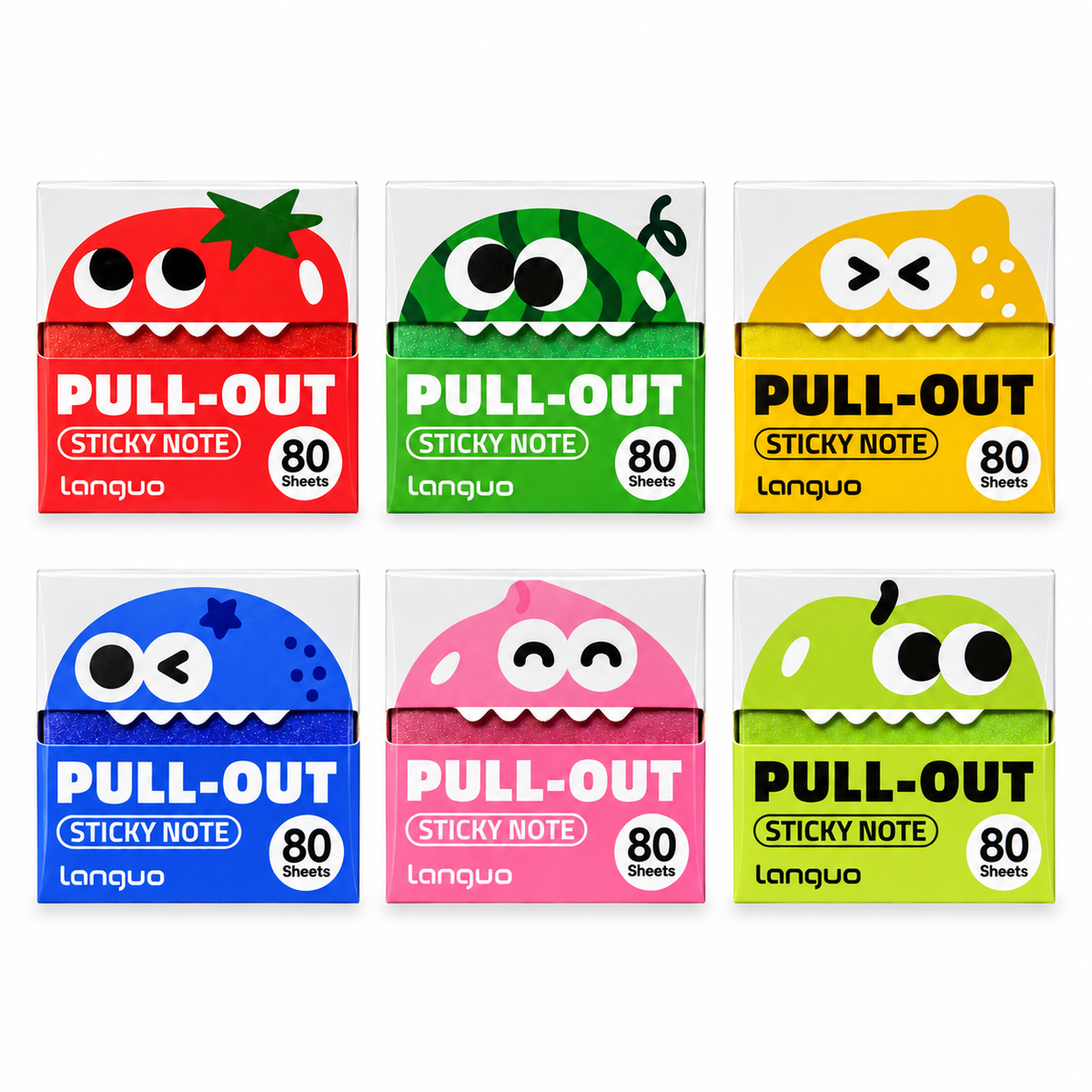 Pull-Out Transparent Sticky Notes – Cute Repositionable Study & Note Tabs