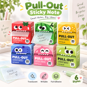 Pull-Out Transparent Sticky Notes – Cute Repositionable Study & Note Tabs
