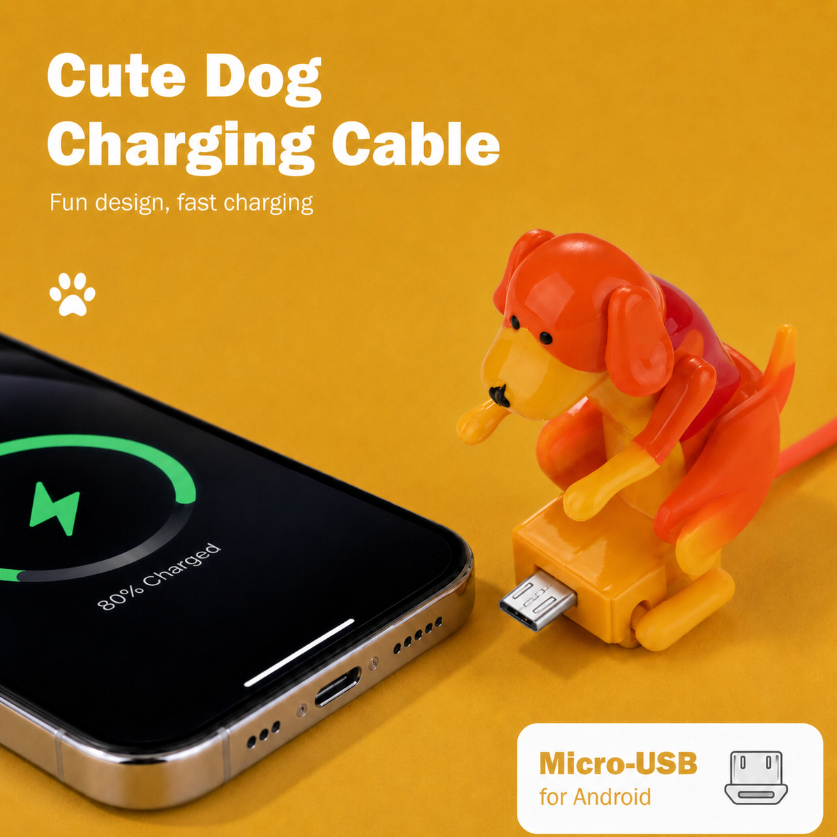 Cute Dog Charging Cable