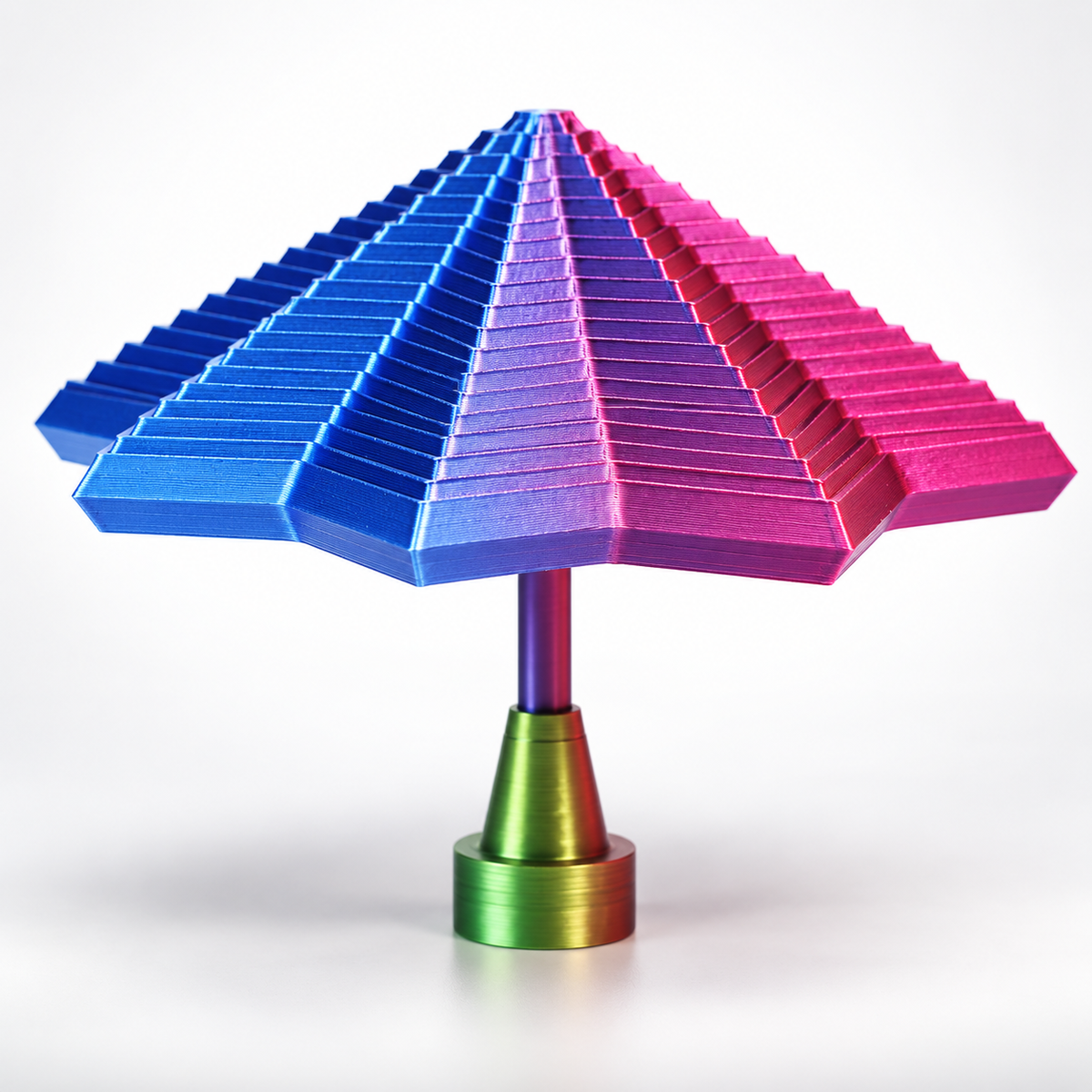 Geometric Star Wobble Spinner – 3D Printed Desk Fidget Toy