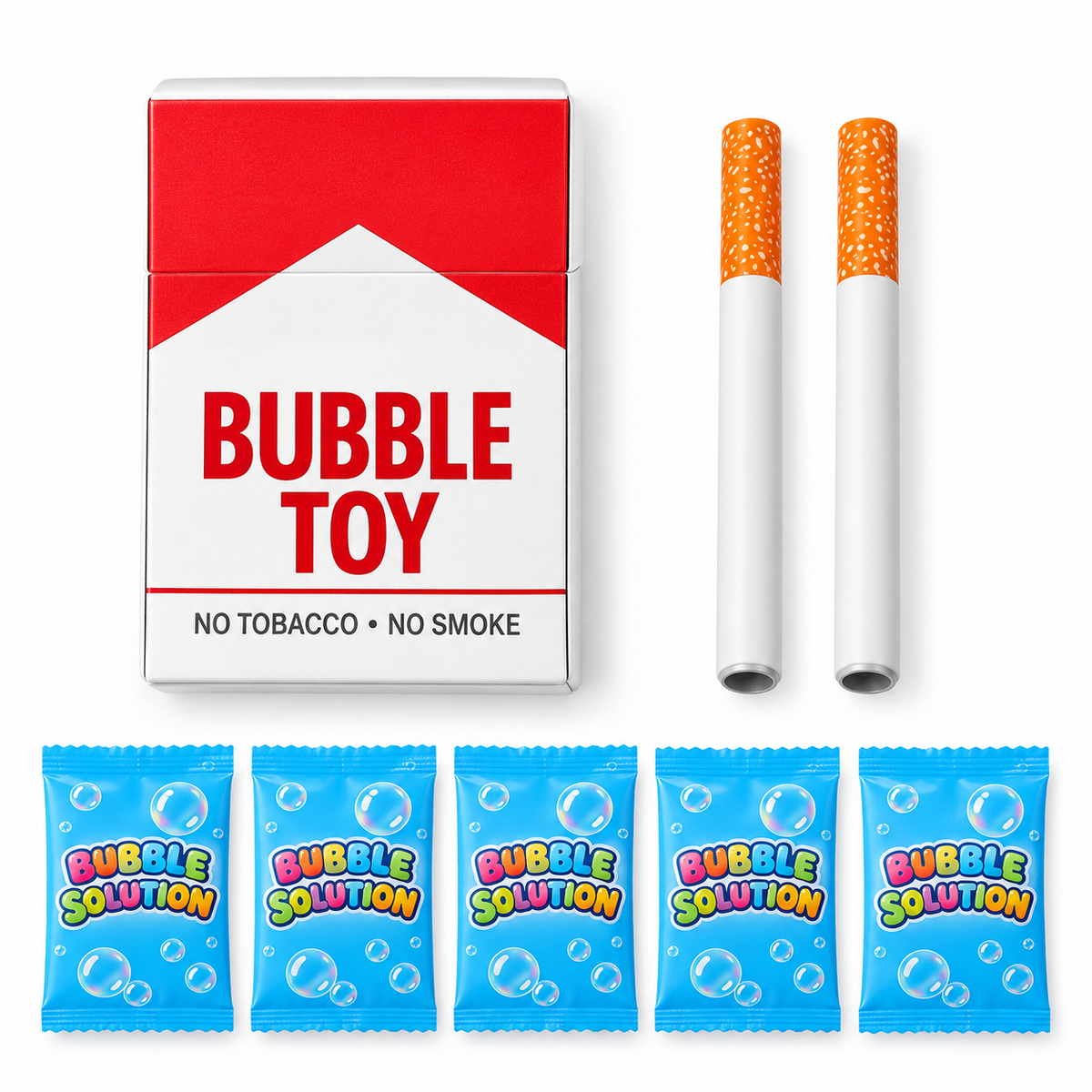 SummerWins Bubble Cigarette Stress Relief Toy – Mini Bubble Blower Party Favor