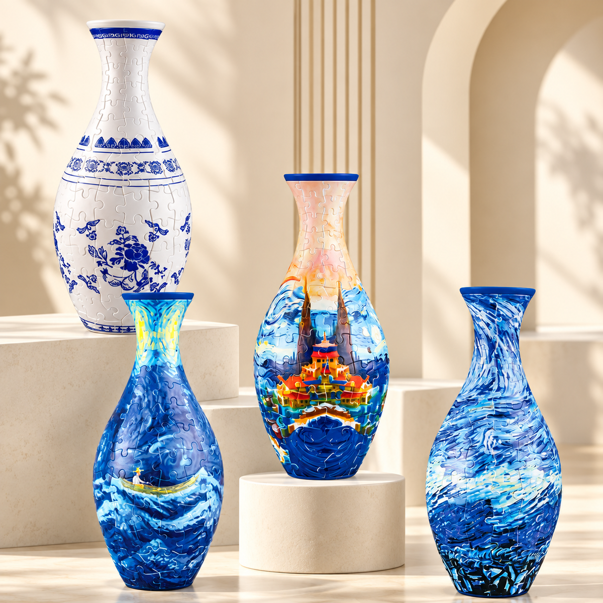 DIY 3D Jigsaw Puzzle Vase – Buildable Flower Vase, Creative Home Décor & Unique Gift