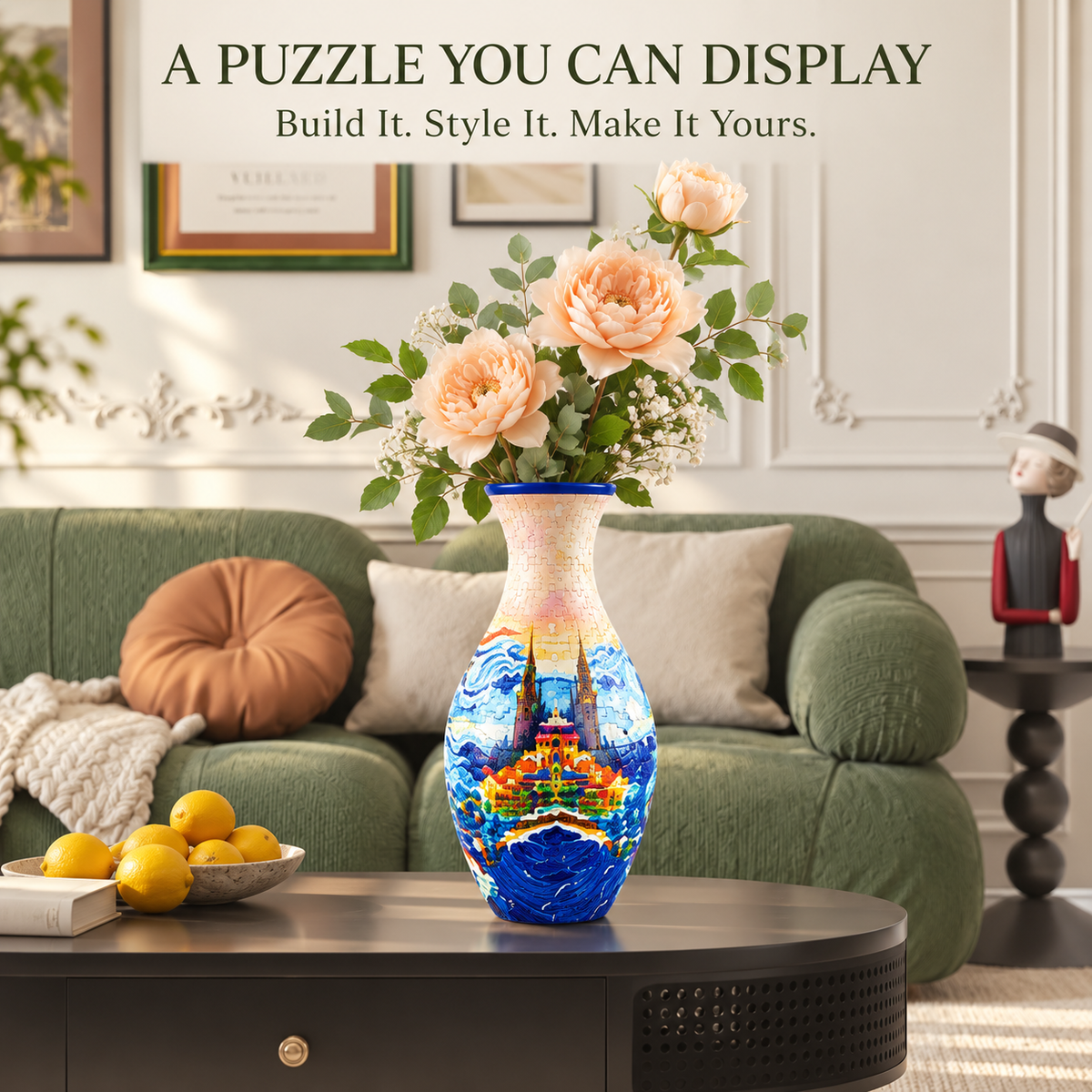 DIY 3D Jigsaw Puzzle Vase – Buildable Flower Vase, Creative Home Décor & Unique Gift