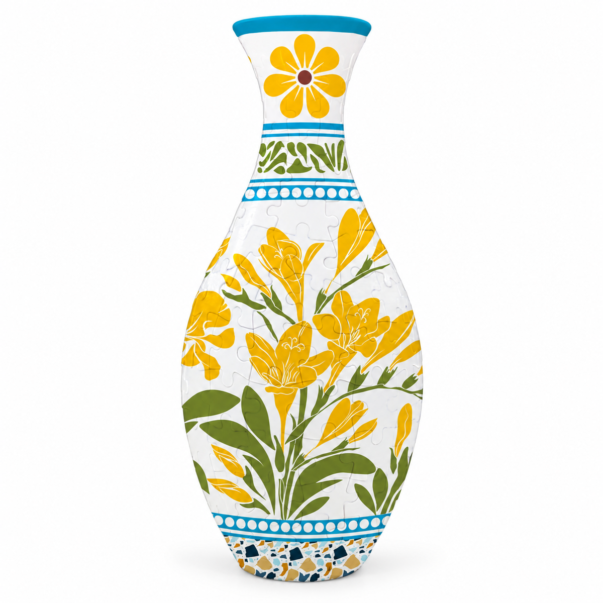 Vase Puzzle 3D DIY – Vase à Fleurs à Construire, Décoration Créative & Cadeau Original