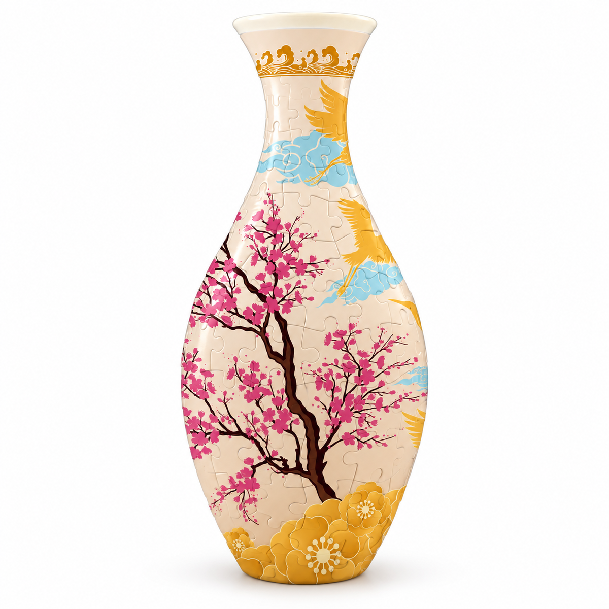 Vase Puzzle 3D DIY – Vase à Fleurs à Construire, Décoration Créative & Cadeau Original