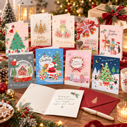 Christmas Greeting Cards Set – Designs with Envelopes | Holiday Cards for Family & Friends