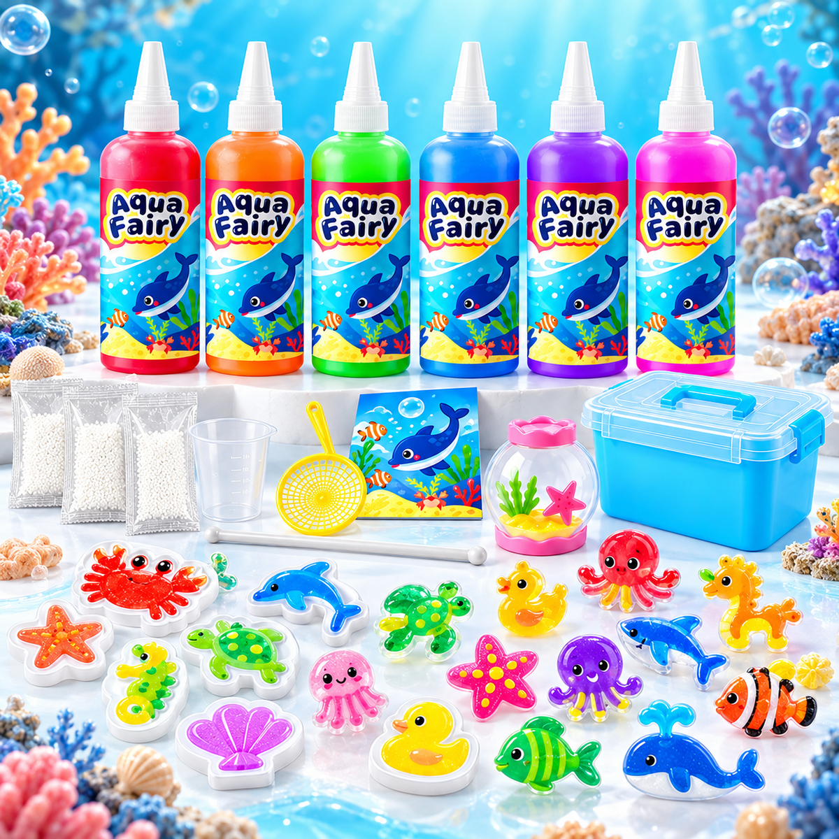 Aqua Fairy Magic Water DIY Craft Kit – Create Your Own 3D Gel Animals