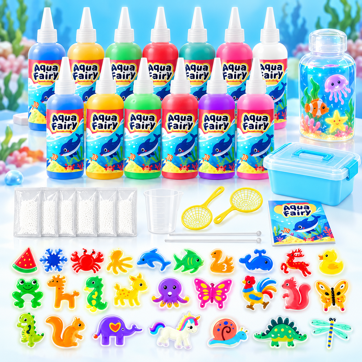 Aqua Fairy Magic Water DIY Craft Kit – Create Your Own 3D Gel Animals