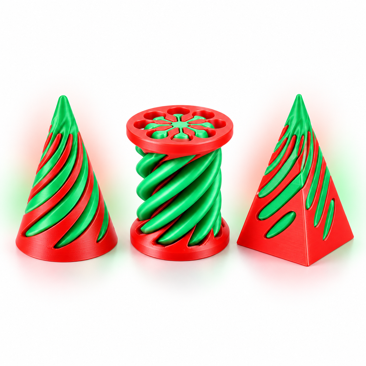 Geometric Spiral Fidget Decor – 6 Unique Shapes