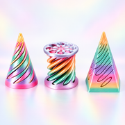 Geometric Spiral Fidget Decor – 6 Unique Shapes