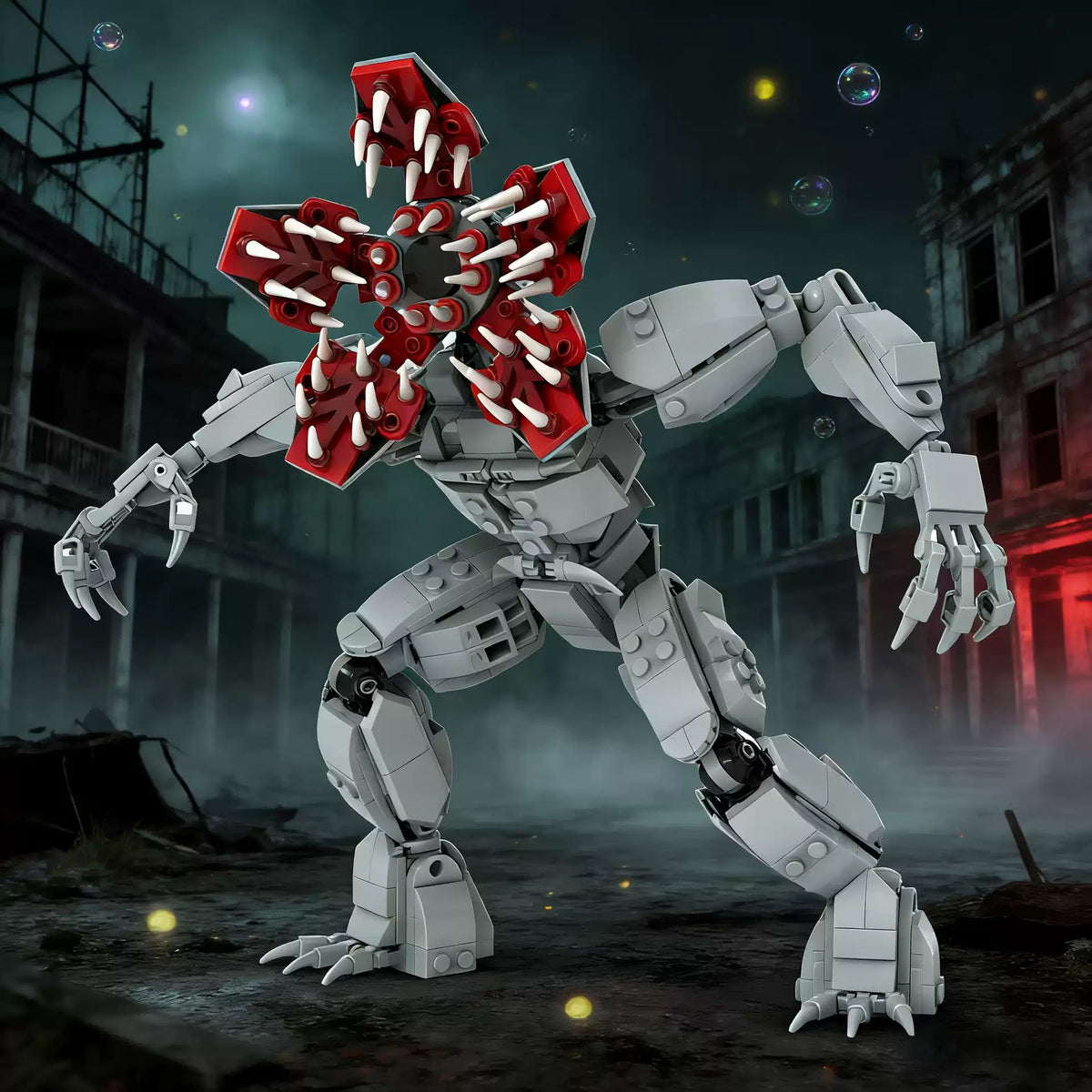 Figurine de blocs de construction monstre Demogorgon à tête de fleur de Stranger Things, modèle d'affichage de créature de l'Upside Down