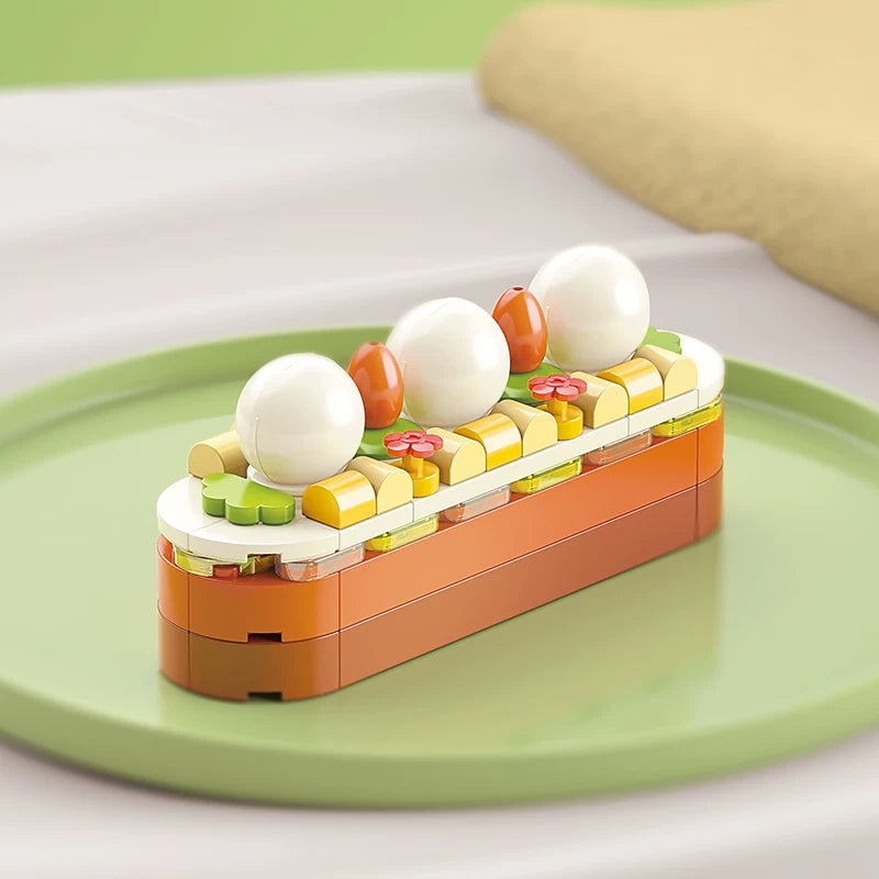 Fruit Custard Tart Building Blocks - Sweet DIY Dessert Display Set