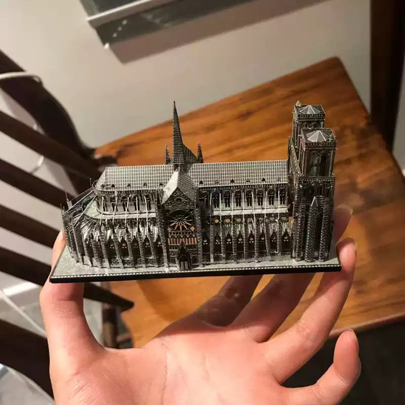 Notre-Dame de Paris DIY 3D Metal Model Kit with LED Lights