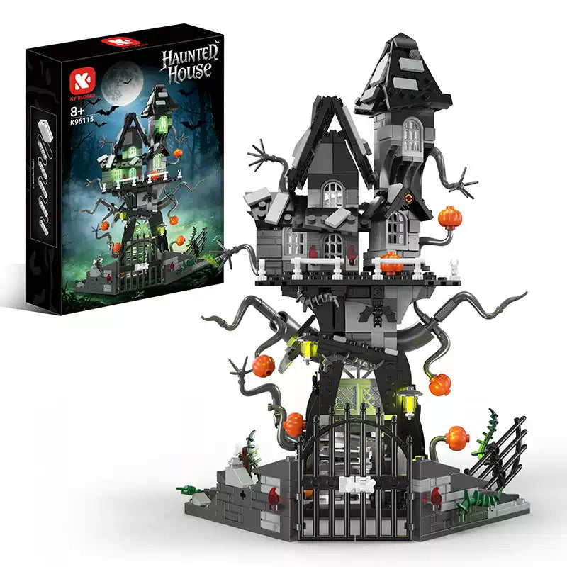 Light-Up Halloween Haunted House Building Block Set