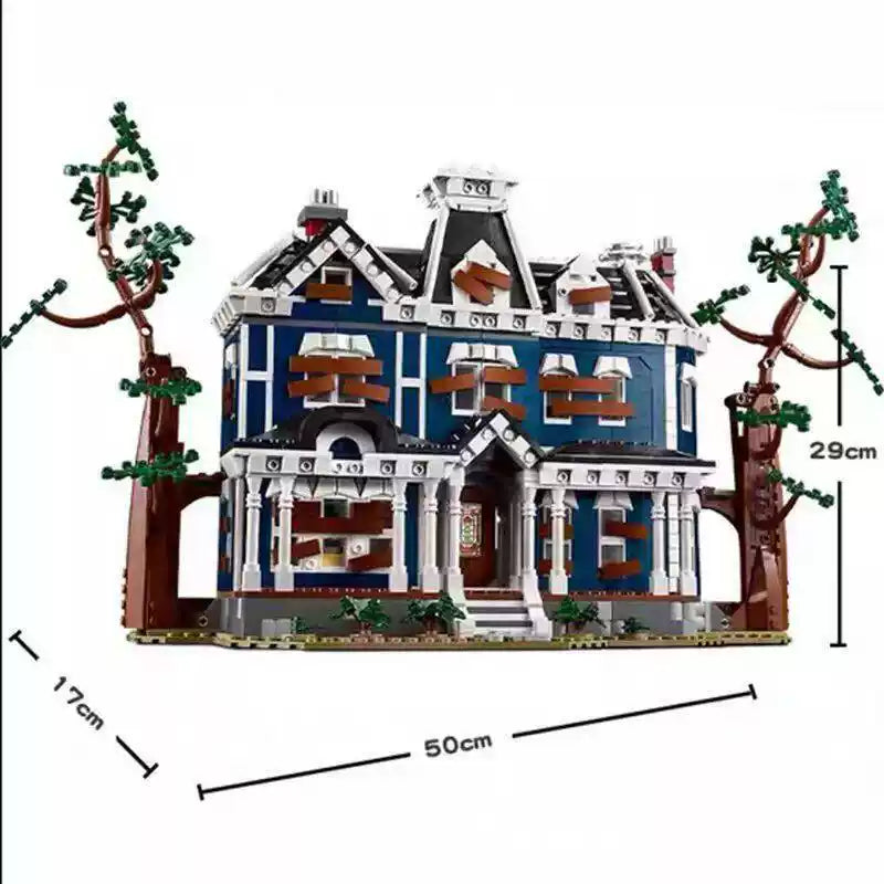 Ensemble de blocs de construction Manoir hanté, maquette de maison gothique de 2593 pièces avec 13 figurines et 2 véhicules