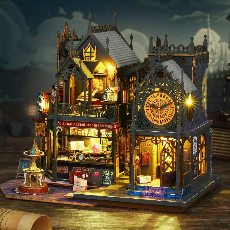 Holo Magic City DIY Miniature House Kit with LED Lights