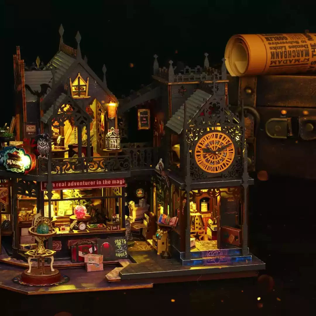 Holo Magic City DIY Miniature House Kit with LED Lights