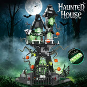 Light-Up Halloween Haunted House Building Block Set