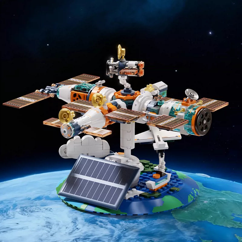 Dawn Solar Space Station Building Set – 782-Piece Orbital Exploration Model