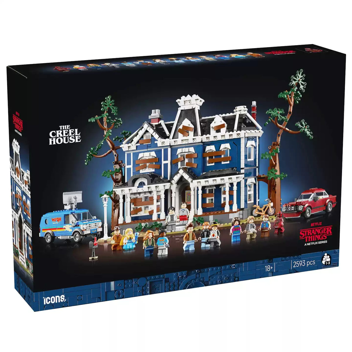 Ensemble de blocs de construction Manoir hanté, maquette de maison gothique de 2593 pièces avec 13 figurines et 2 véhicules