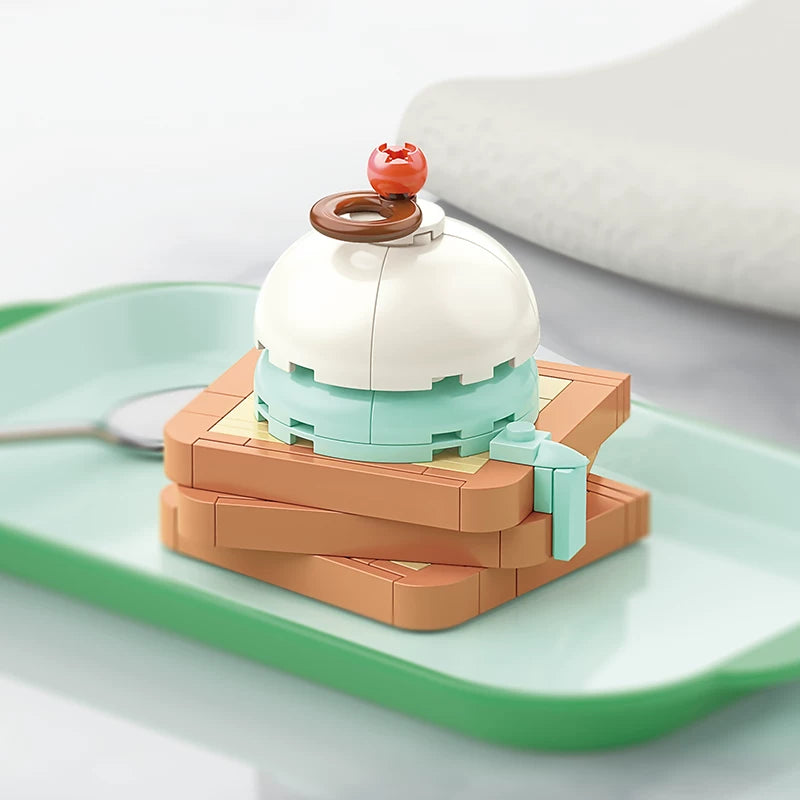 Toast Ice Cream Building Blocks - Sweet DIY Dessert Display Set