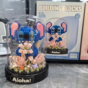 Finished Stitch Building Block Flower Dome Display – Ready-Made Collectible Gift