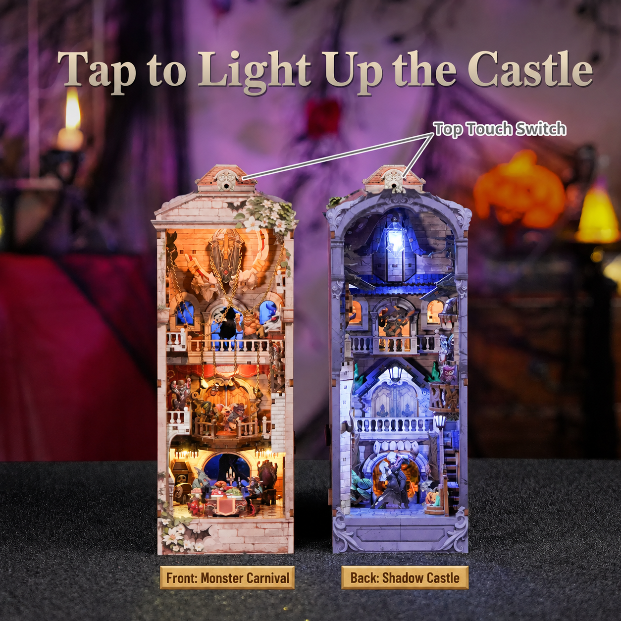 Monster Carnival DIY Book Nook Kit with LED Lights