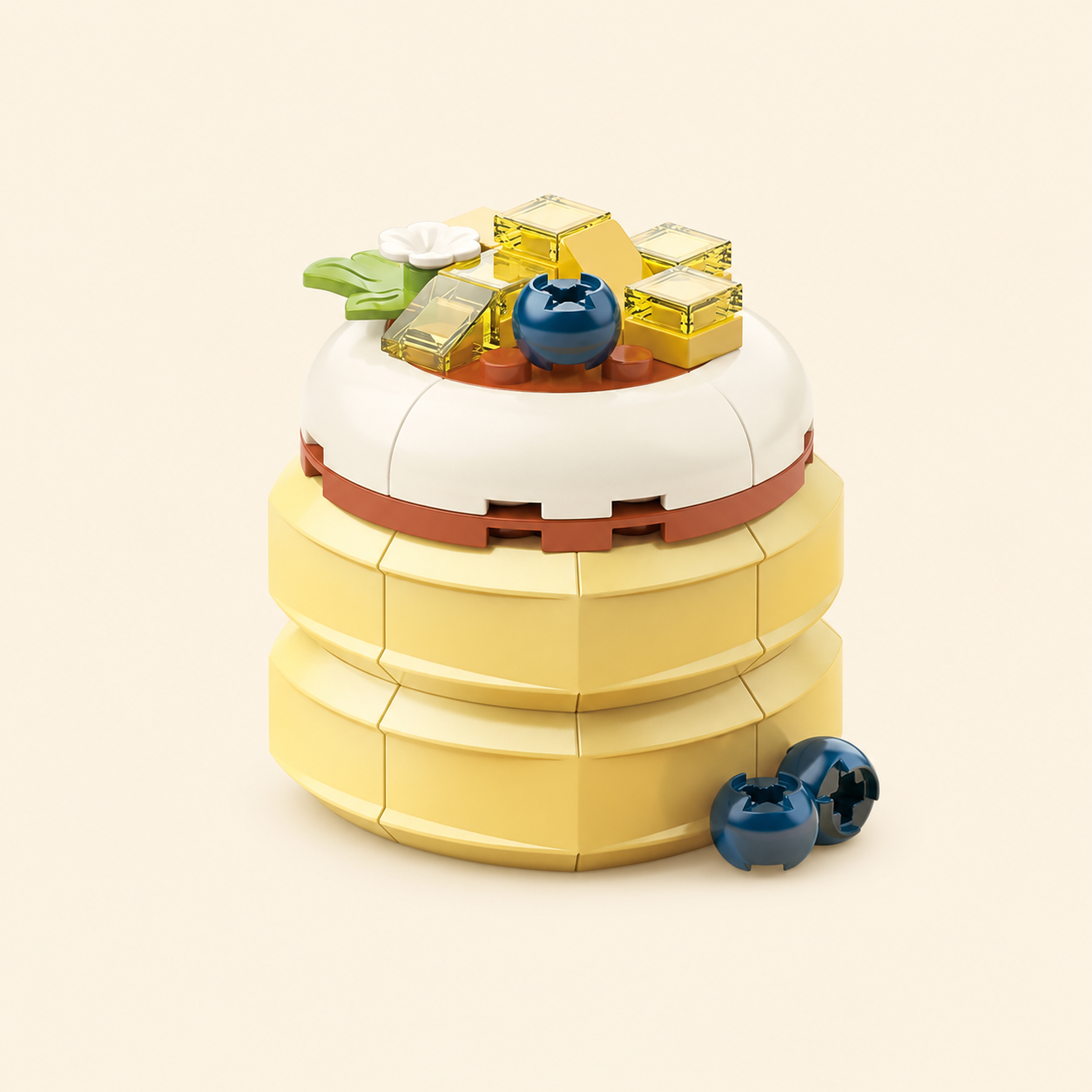 Blueberry Souffle Building Blocks - Sweet DIY Dessert Display Set