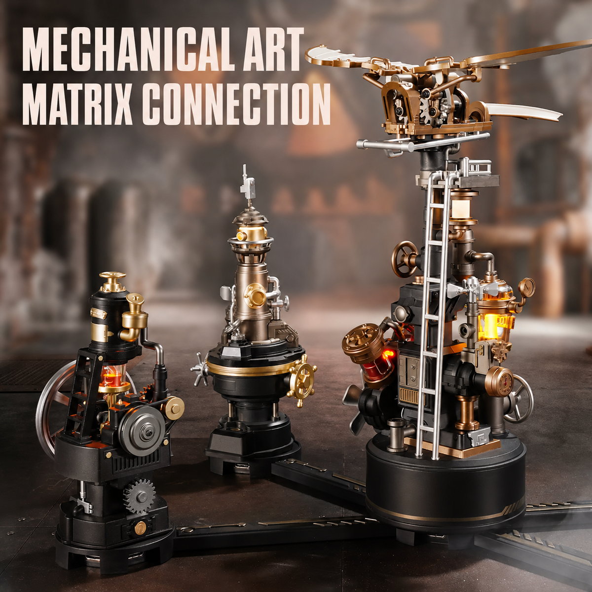 Industrial City Da Vinci Ornithopter DIY Mechanical Model