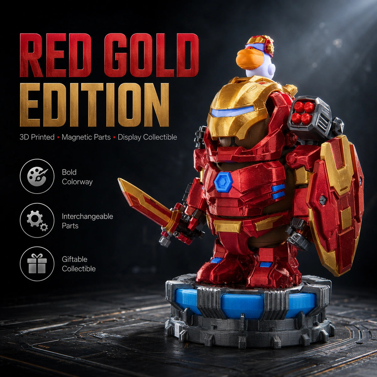 3D Printed Capybara Mecha Figure – Magnetic Assembly Collectible Toy