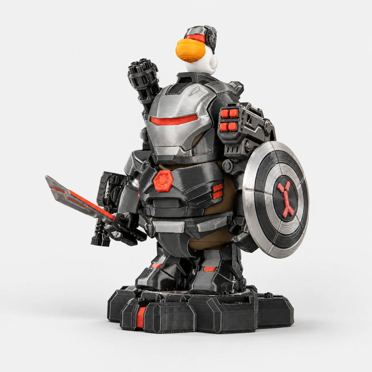 Figurine de Capybara Mecha imprimée en 3D – Jouet de collection à assemblage magnétique