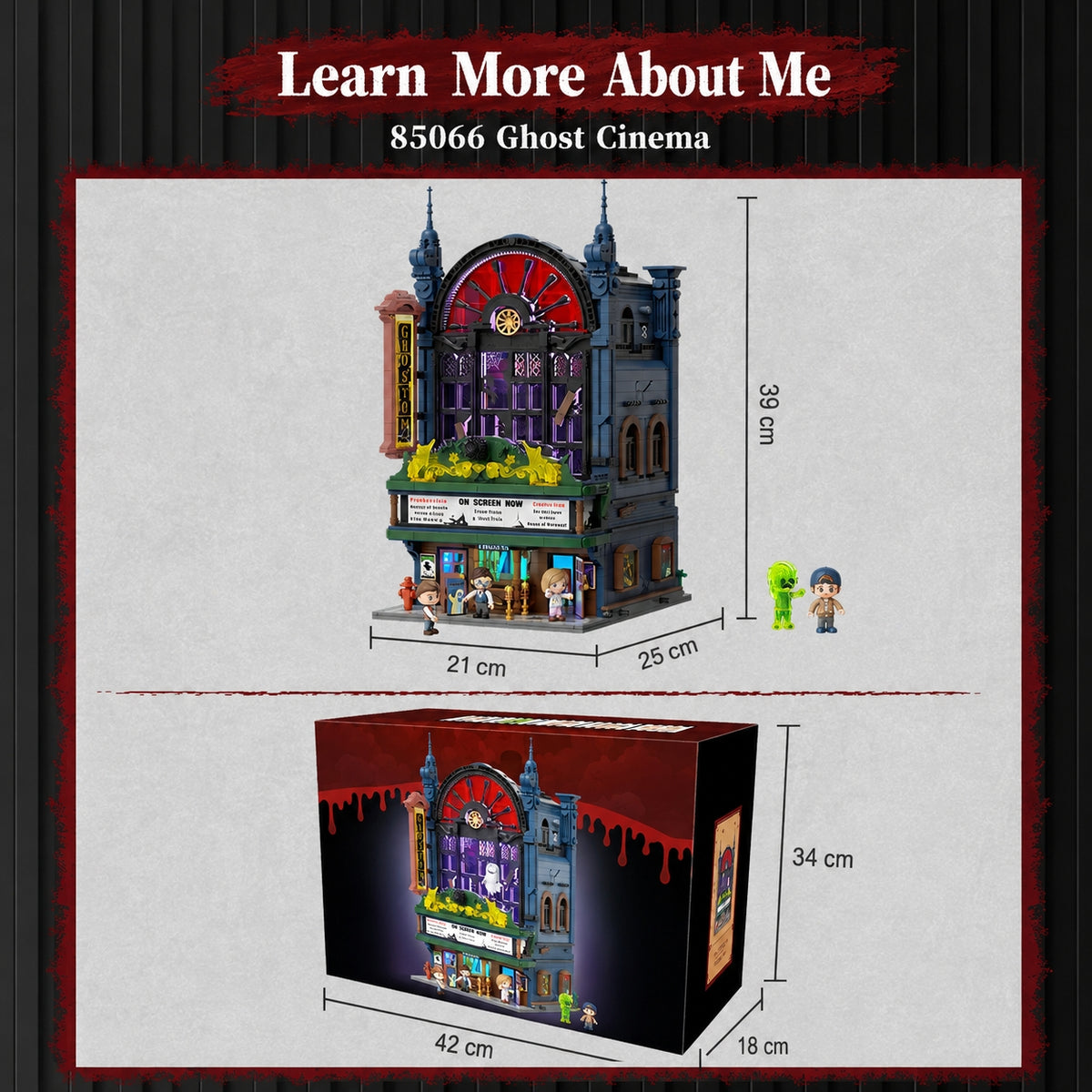 Ghost Cinema Building Block Set with LED Lights