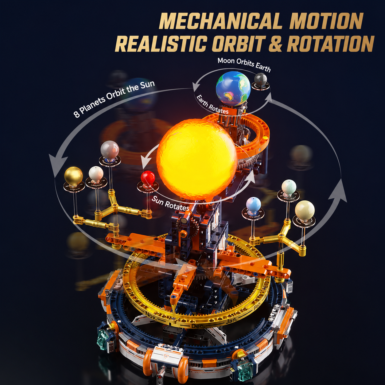 Breaking Dawn Solar System Orrery Building Block Set