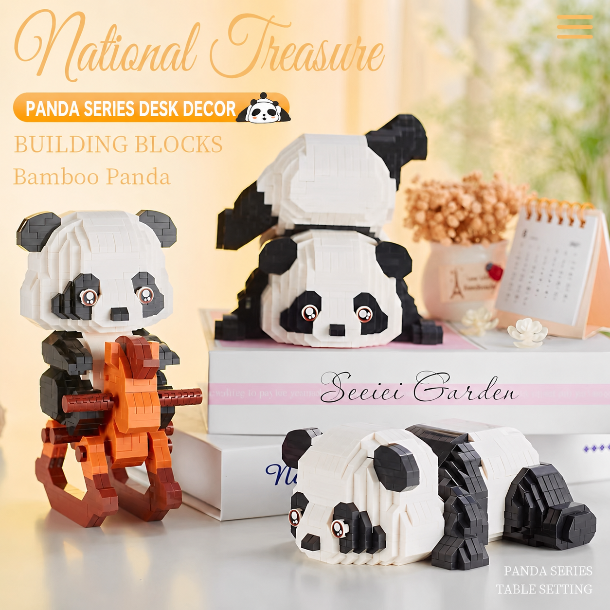 Adorable Panda DIY Building Block Set