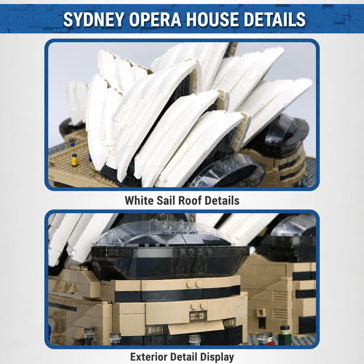 Sydney Opera House Building Blocks Model with Lights
