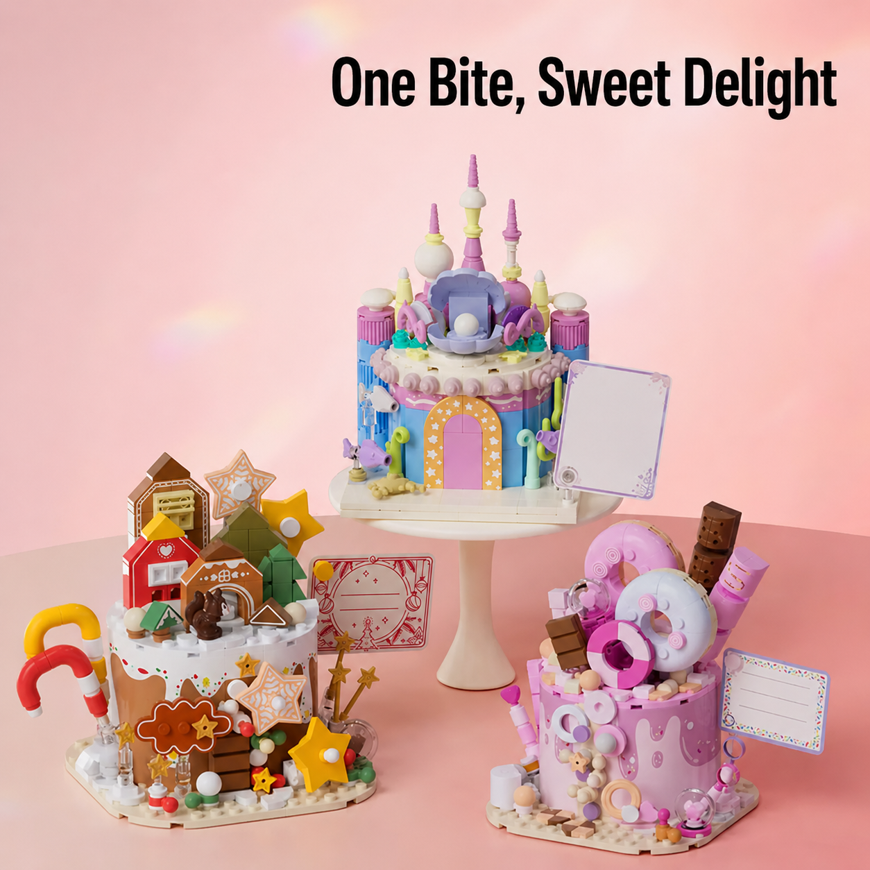 Purple Taro Princess Cake Building Block Set