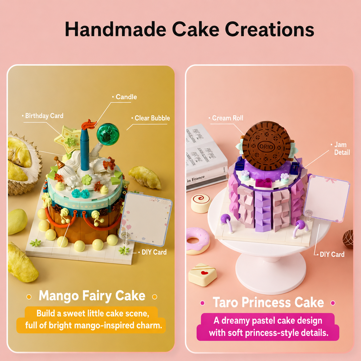 Mermaid Mousse Cake Building Block Set