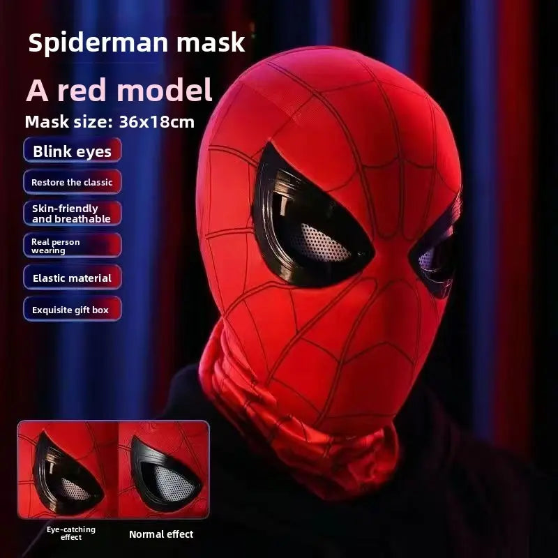 Animated Light-Up Superhero Mask with Ring Remote-Controlled Moving Eyes