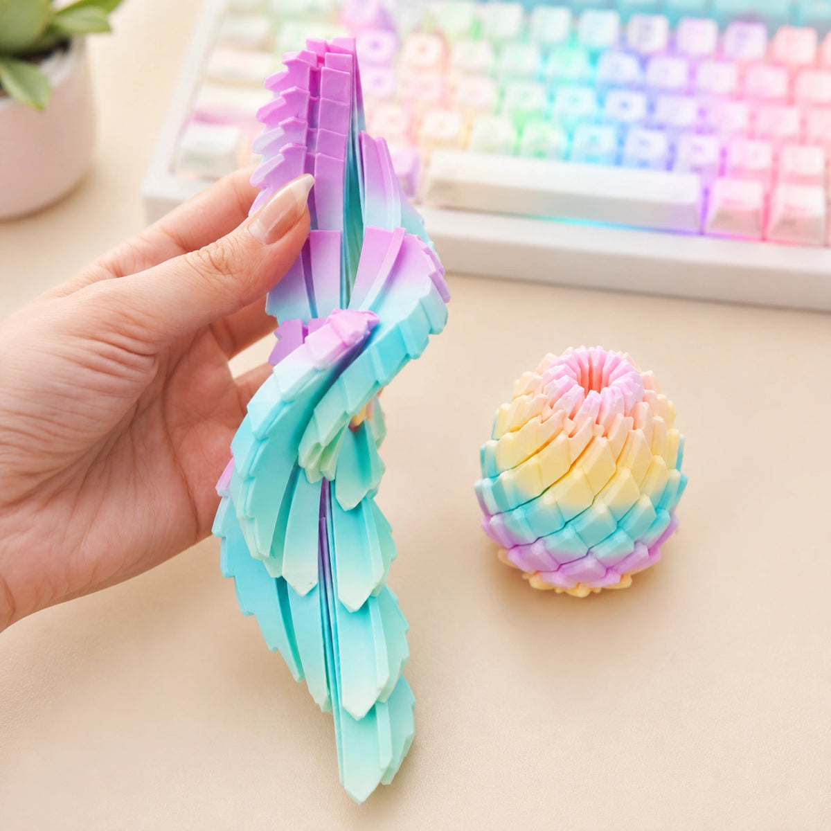 Twist, Transform & Fidget – 3D Printed Dragon Egg & Spiral Sensory Toy