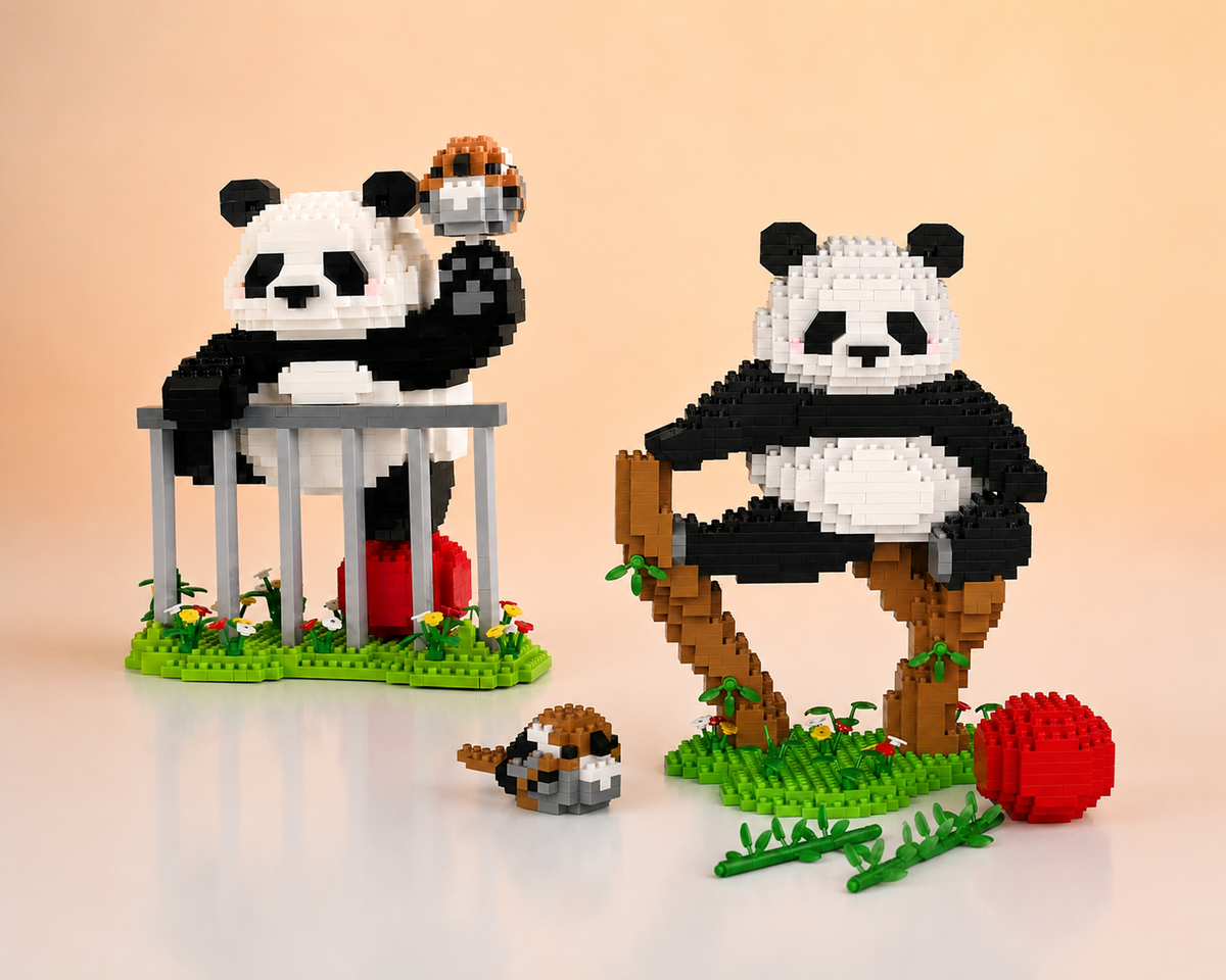 Adorable kit de blocs de construction DIY Panda